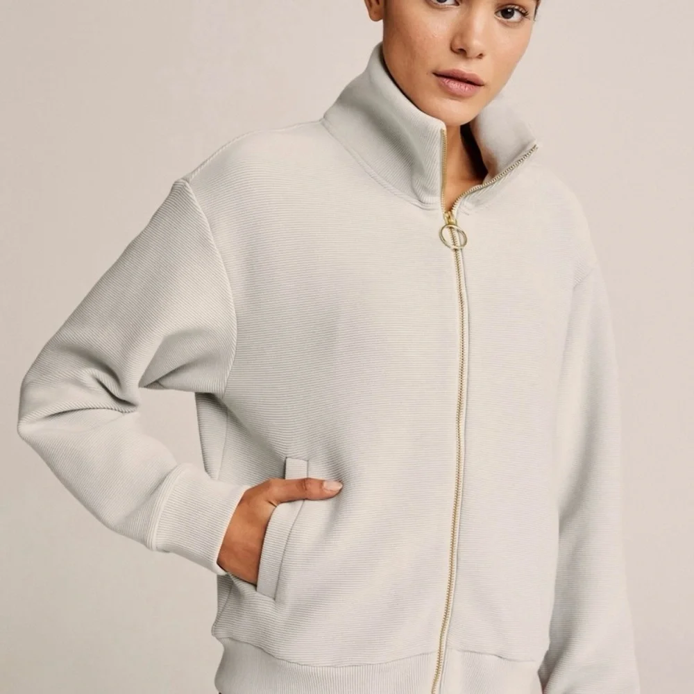 Varley Cream Bomber Jacket - Picture 7 of 9
